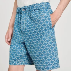 Bermuda En Denim Square Cross