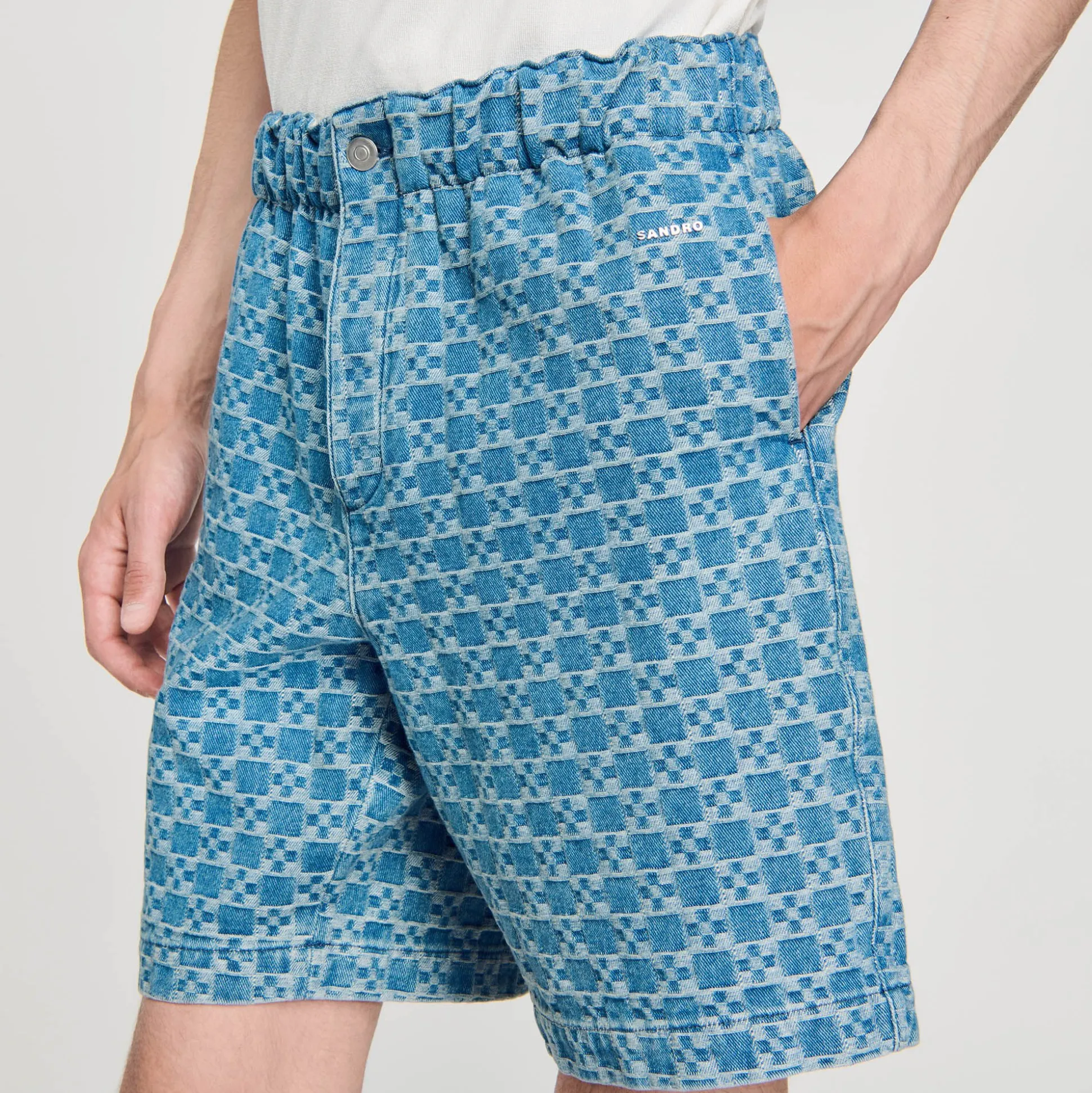 Bermuda En Denim Square Cross