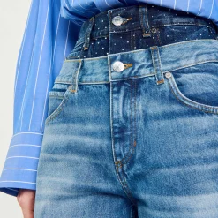 Bermuda En Jean à Double Ceinture
