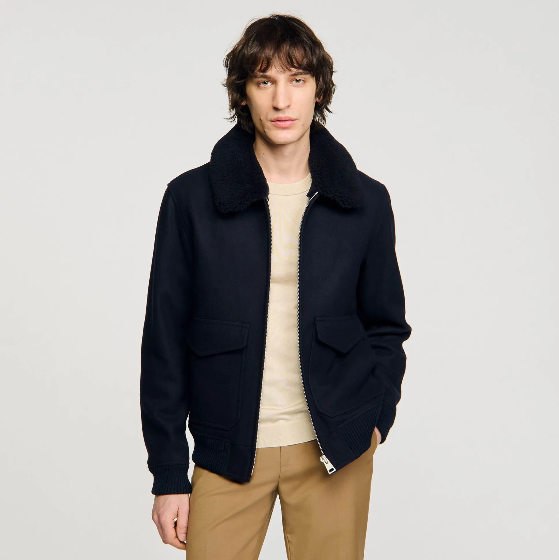 Blouson Aviateur En Laine