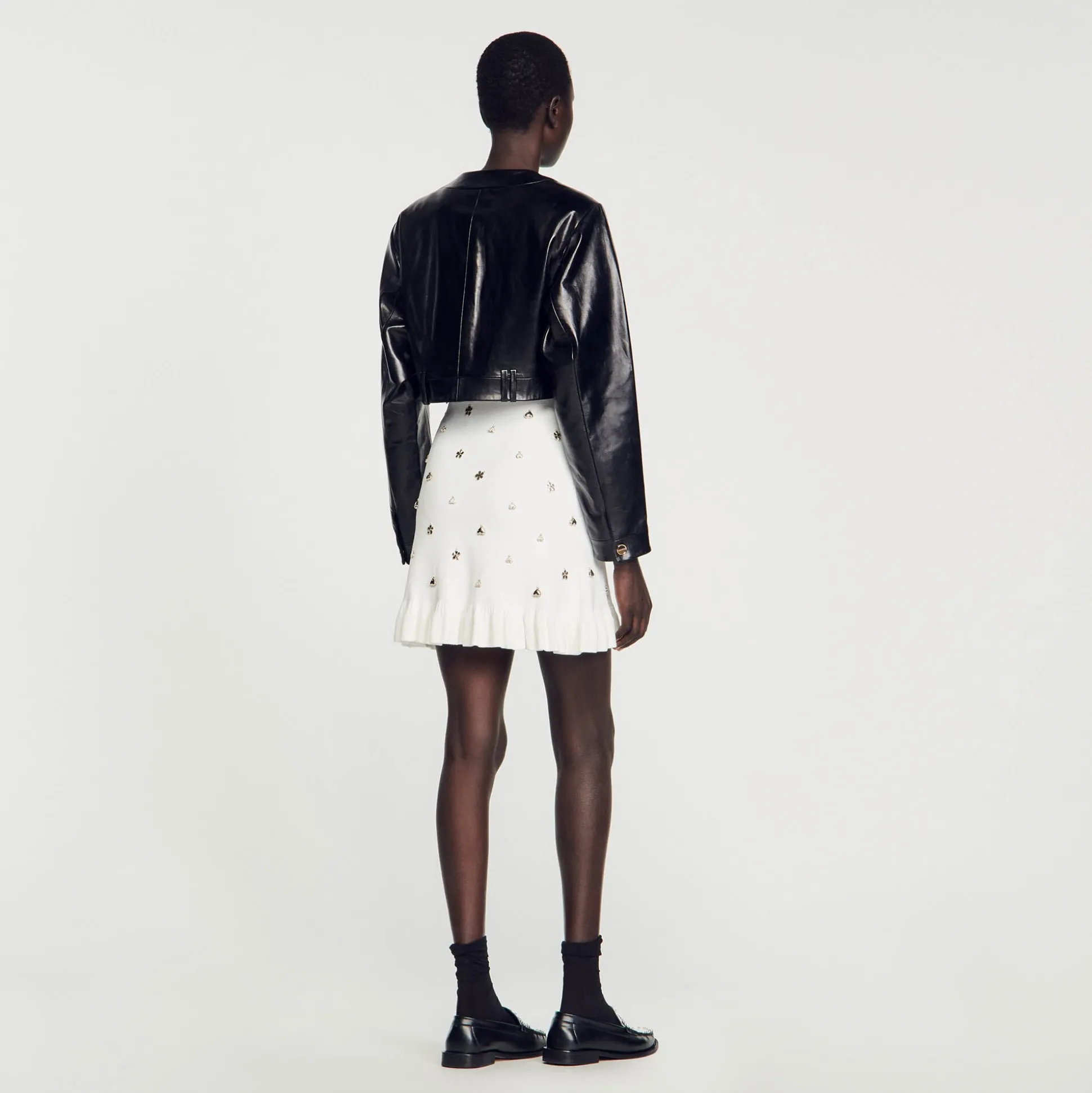 Blouson En Cuir Glacé