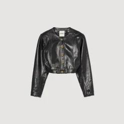 Blouson En Cuir Glacé