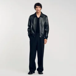 Blouson En Cuir Lisse