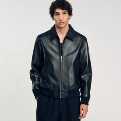 Blouson En Cuir Lisse