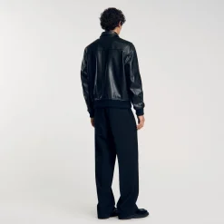 Blouson En Cuir Lisse