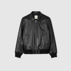 Blouson En Cuir Lisse