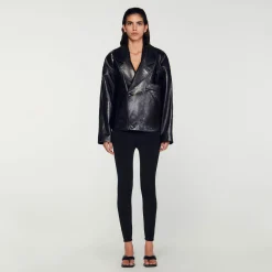 Blouson En Cuir Oversize