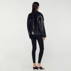 Blouson En Cuir Oversize