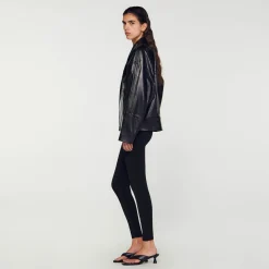 Blouson En Cuir Oversize