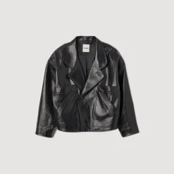 Blouson En Cuir Oversize