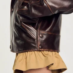 Blouson En Cuir Oversize