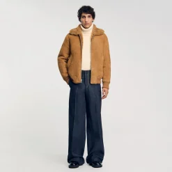 Blouson En Peau Retournée