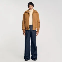 Blouson En Peau Retournée
