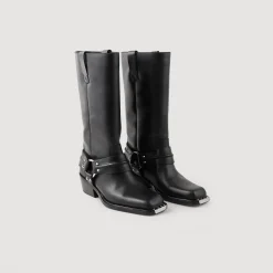 Bottes Biker En Cuir