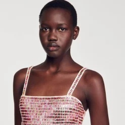 Brassière Courte Ornée De Perles