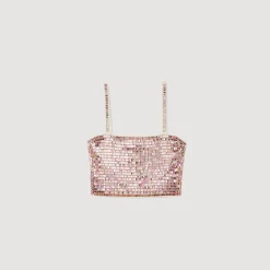 Brassière Courte Ornée De Perles
