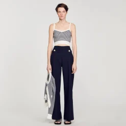 Brassière En Maille Rayée