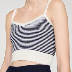 Brassière En Maille Rayée