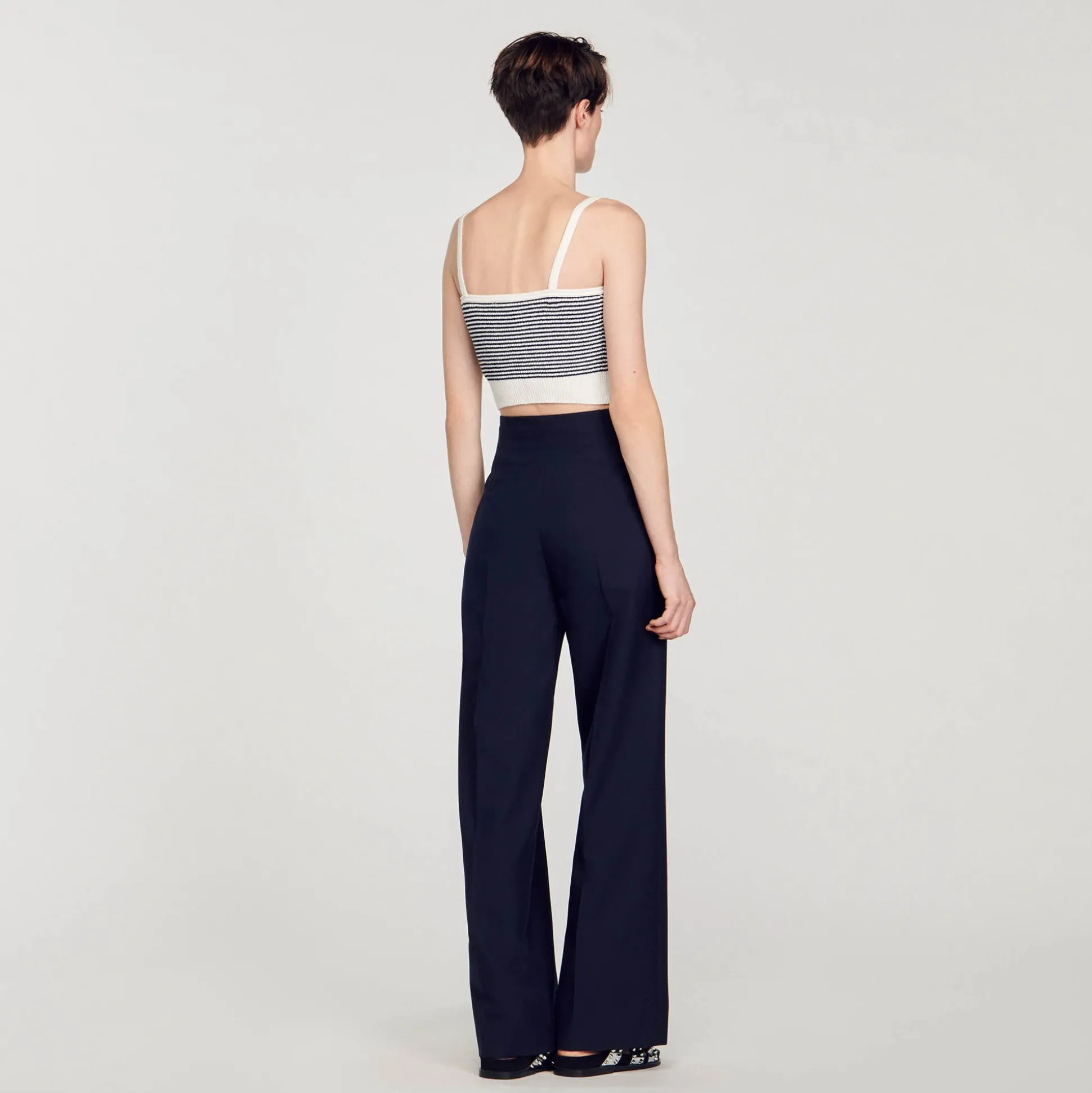 Brassière En Maille Rayée