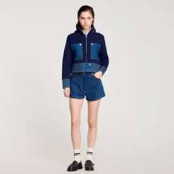 Cardicoat En Maille Et Denim