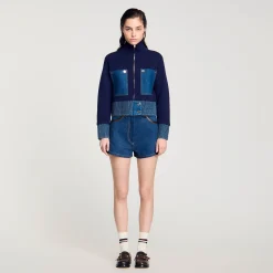Cardicoat En Maille Et Denim