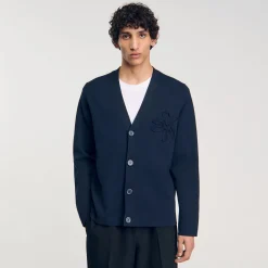 Cardigan Détail Fleur