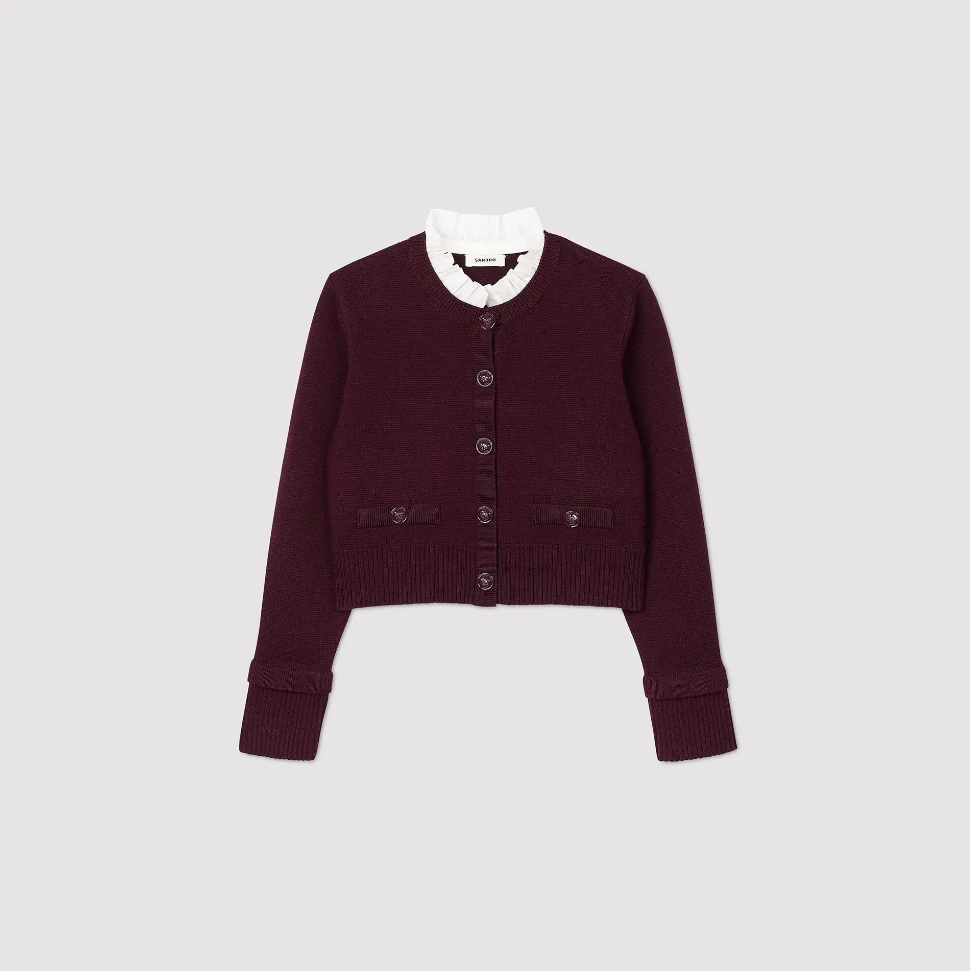 Cardigan En Maille à Col Amovible
