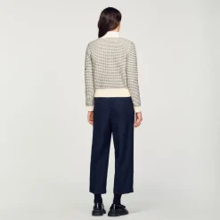 Cardigan En Maille à Rayures