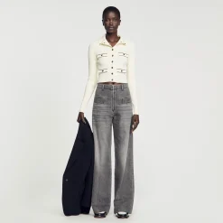 Cardigan En Maille Côtelée