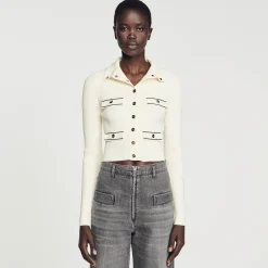 Cardigan En Maille Côtelée
