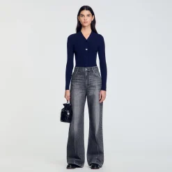 Cardigan En Maille Côtelée