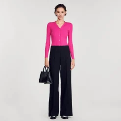 Cardigan En Maille Côtelée