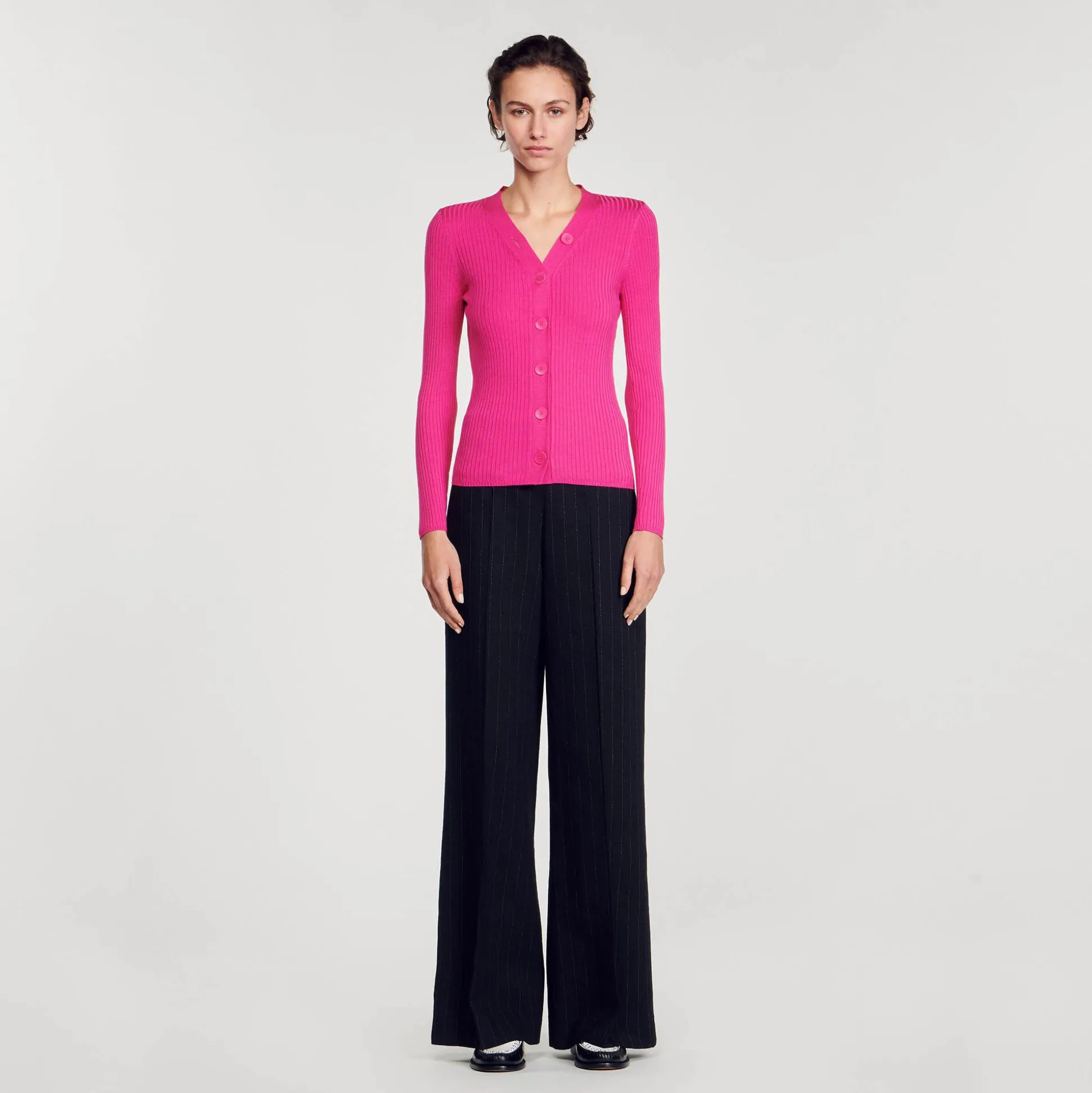 Cardigan En Maille Côtelée