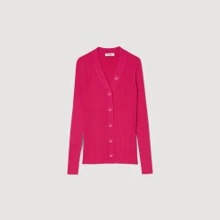 Cardigan En Maille Côtelée