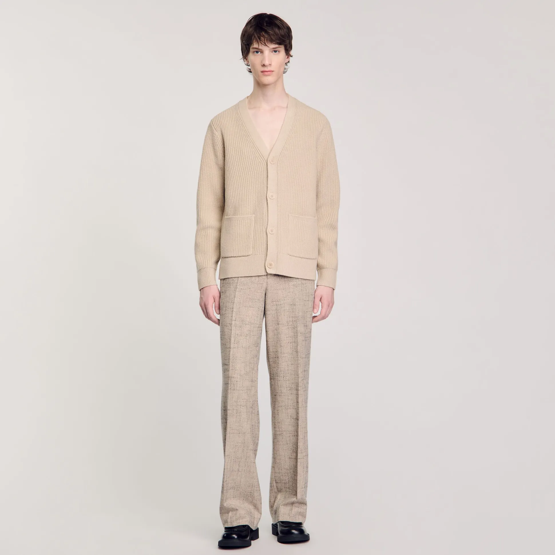 Cardigan En Maille Côtelée
