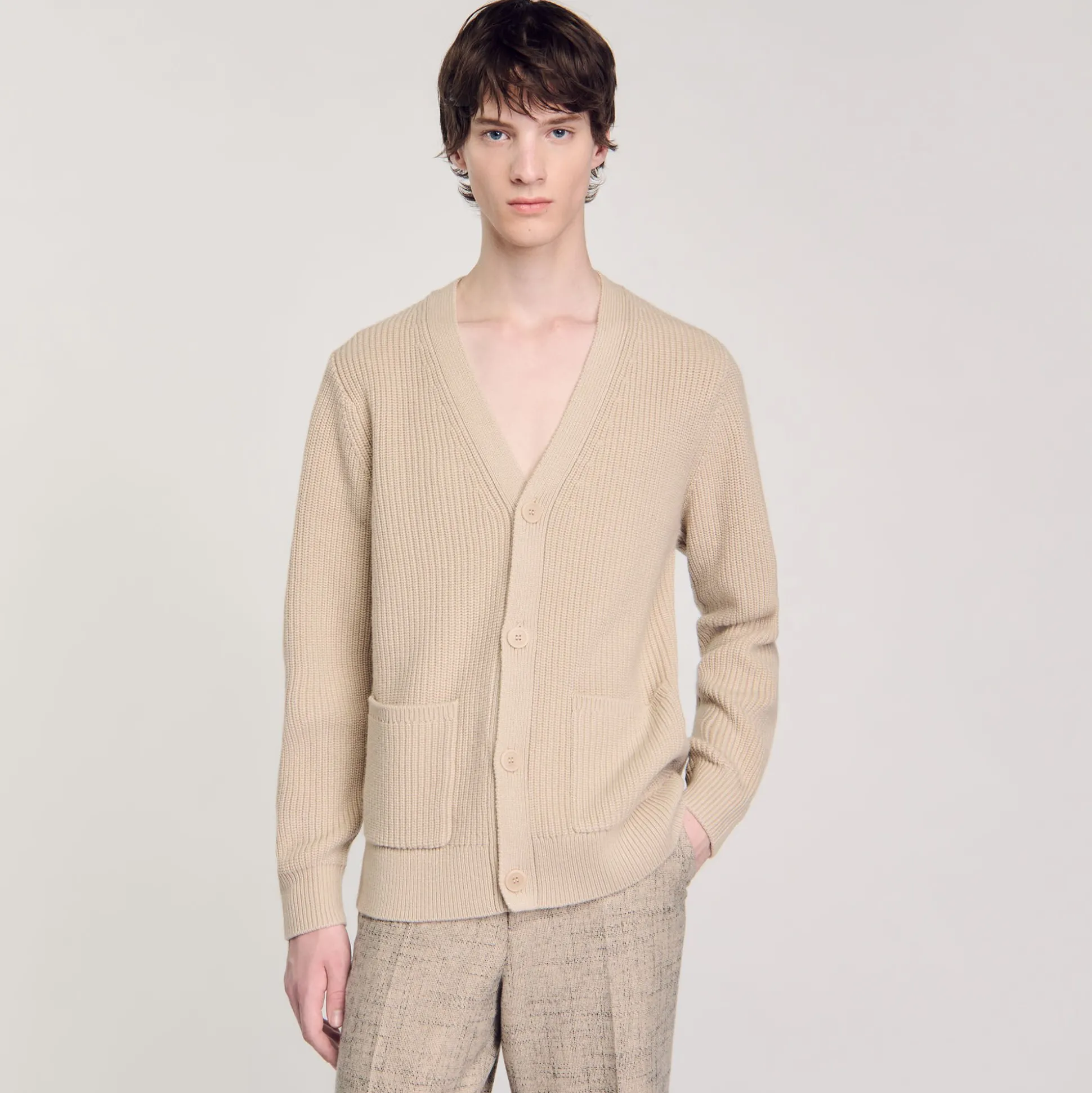 Cardigan En Maille Côtelée