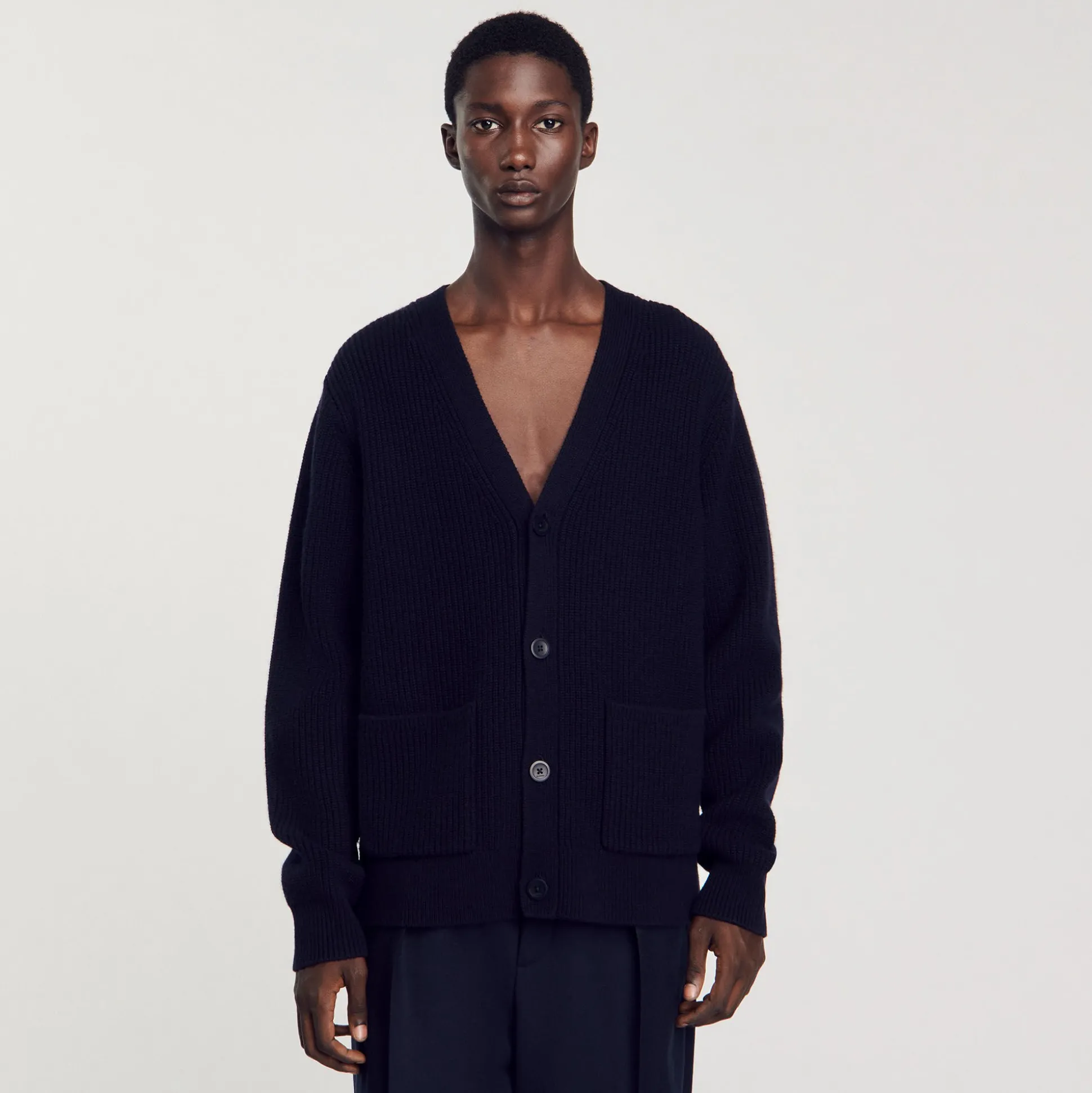 Cardigan En Maille Côtelée