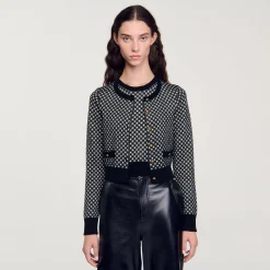 Cardigan Jacquard Carreaux