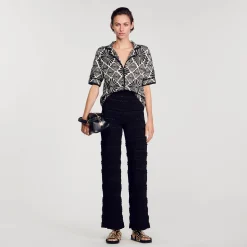 Cardigan Jacquard Fleurs