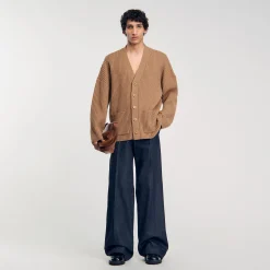 Cardigan Oversize à Côtes