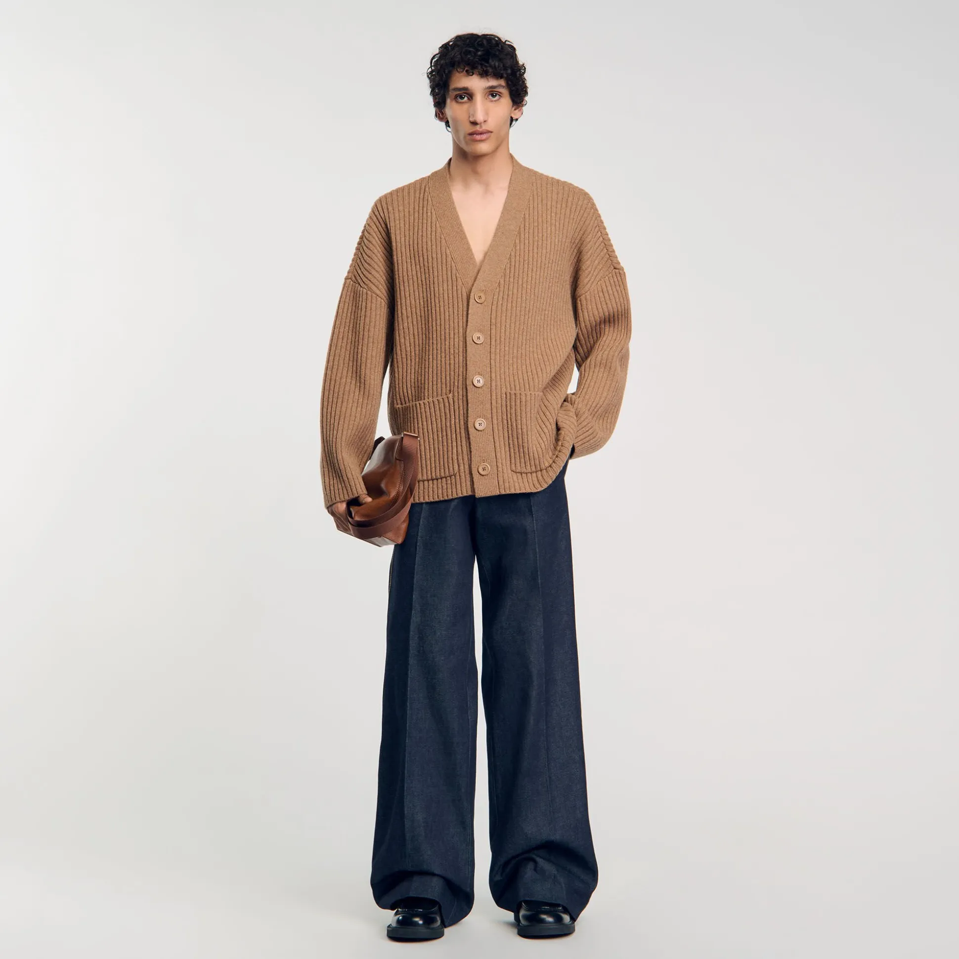 Cardigan Oversize à Côtes