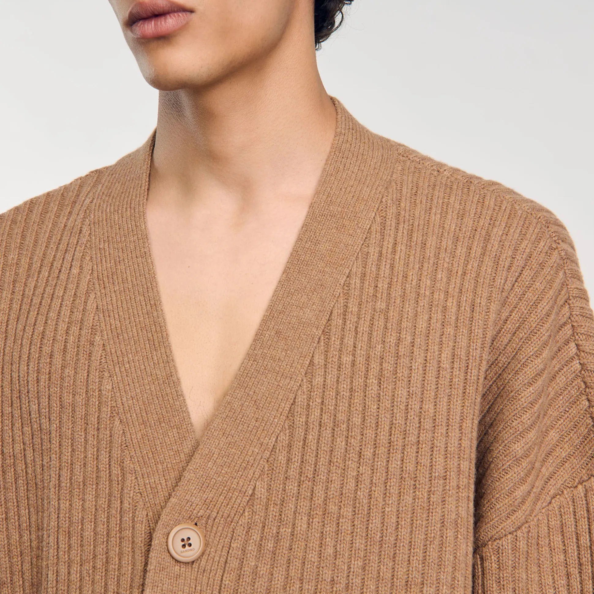 Cardigan Oversize à Côtes