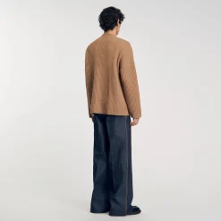 Cardigan Oversize à Côtes