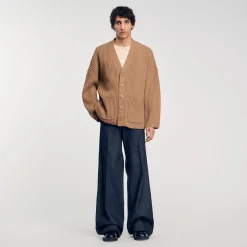 Cardigan Oversize à Côtes