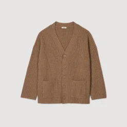 Cardigan Oversize à Côtes