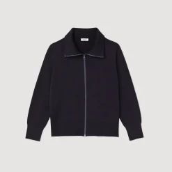 Cardigan Zippé En Laine