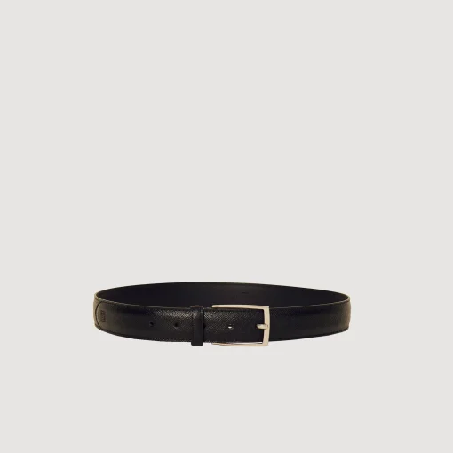 Ceinture En Croute De Cuir Saffiano