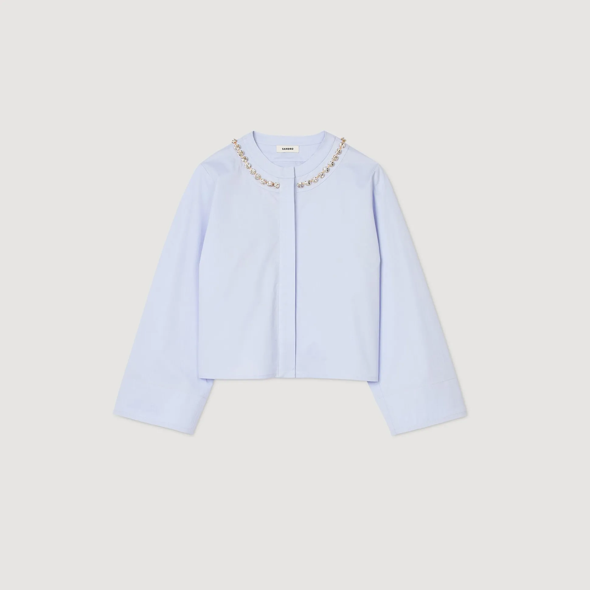 Chemise Courte à Col Bijou