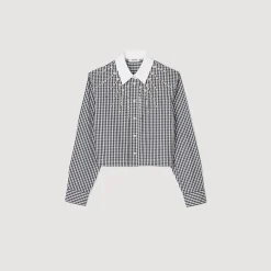 Chemise Courte à Plastron Strassé