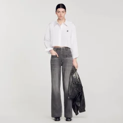 Chemise Courte En Popeline